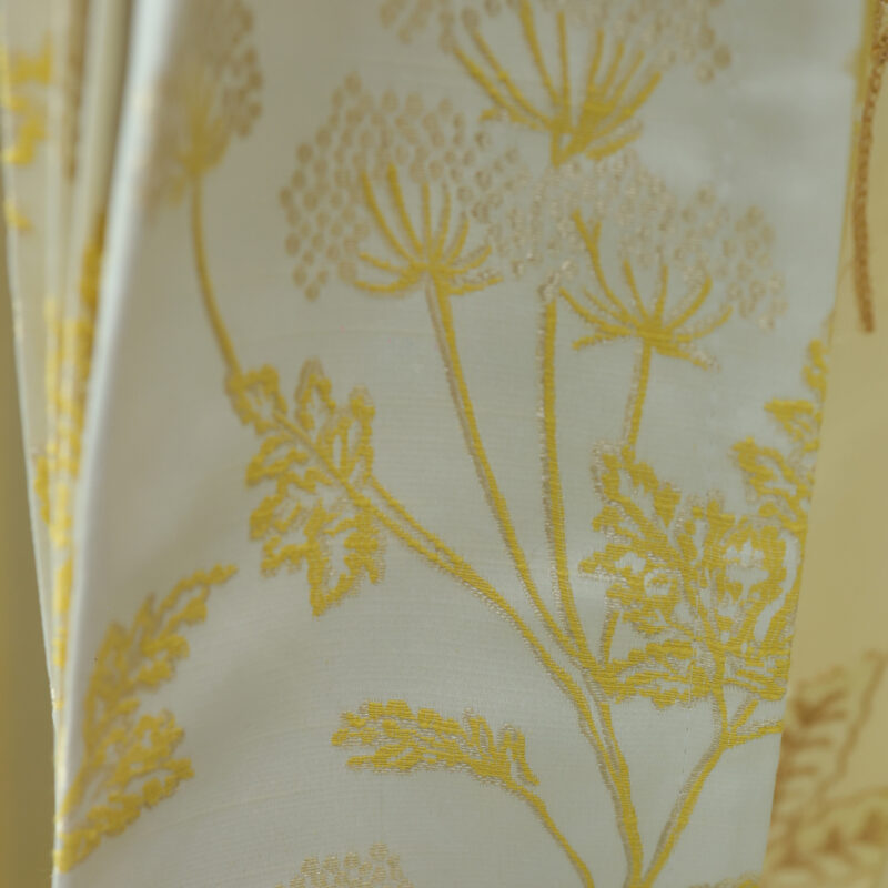 Elegant Sheer Curtains with Golden Floral Embroidery - Image 3